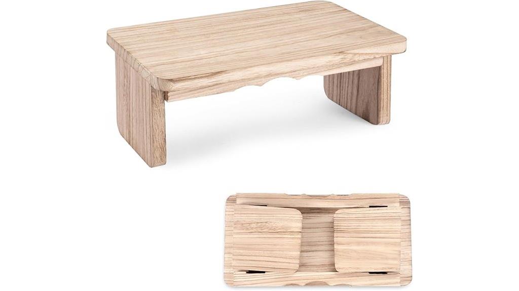 wooden zen yoga bench