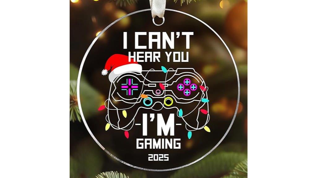 acrylic christmas gaming ornament