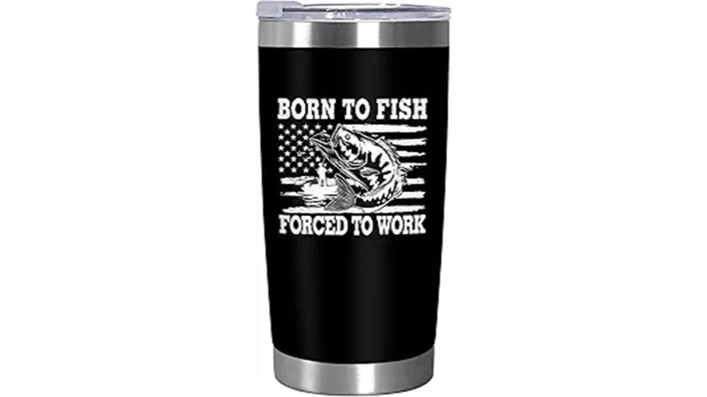 christmas fishing tumbler gift