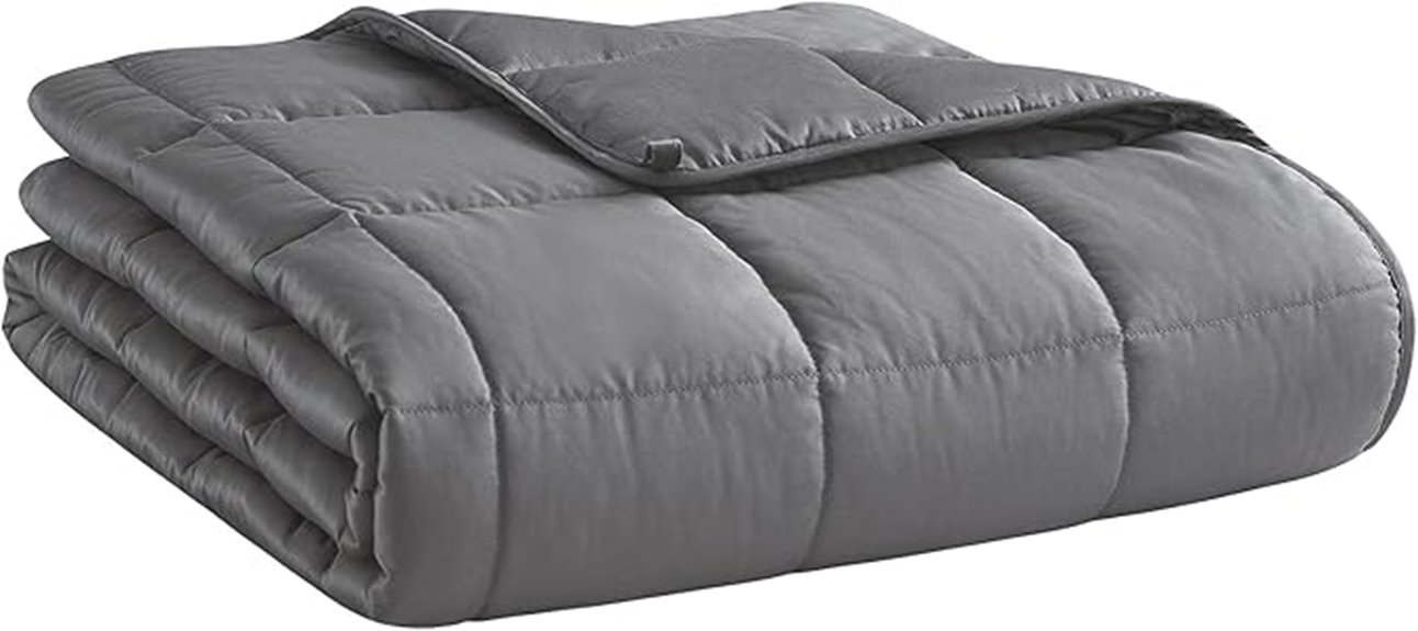 dark grey 15lb weighted blanket