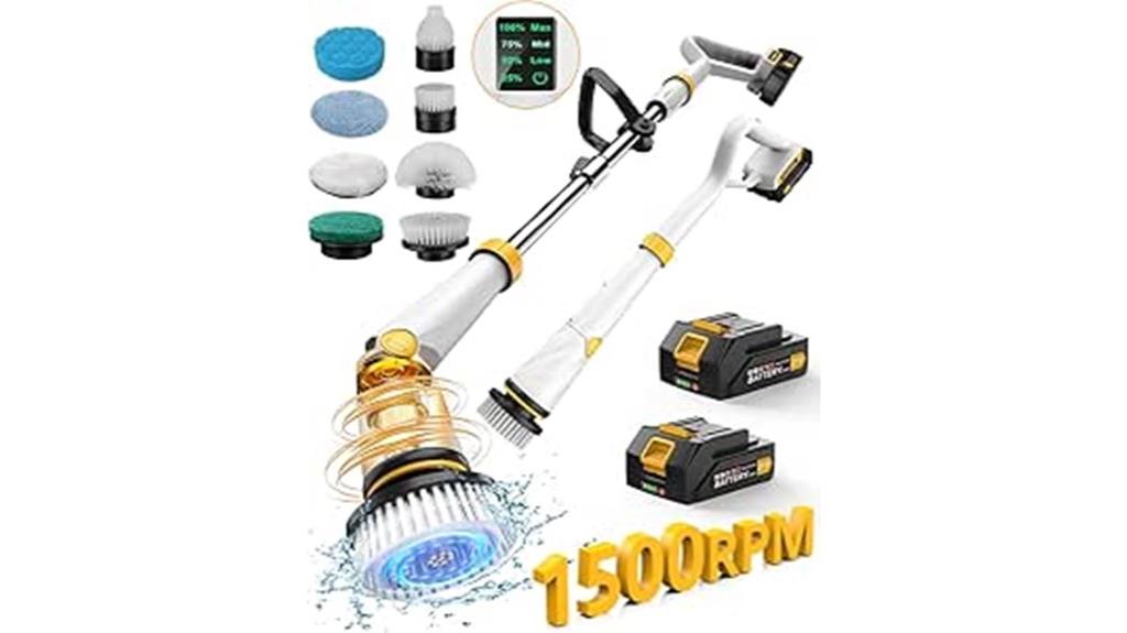electric spin scrubber dual batteries