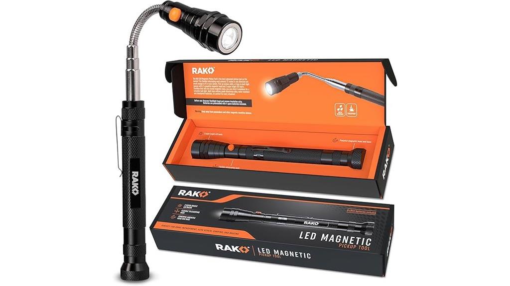 extendable magnetic flashlight tool