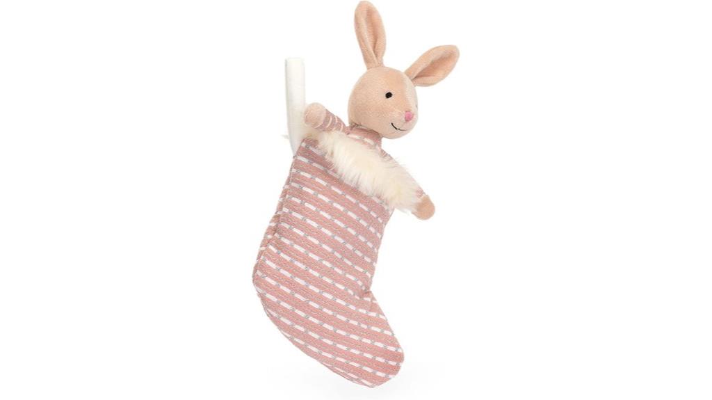 shimmer bunny stocking plush
