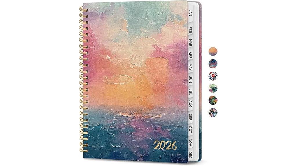 sunset aesthetic weekly planner