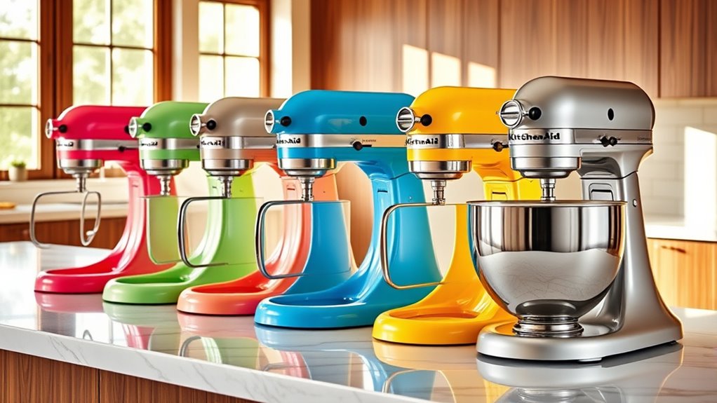 top kitchenaid mixer colors