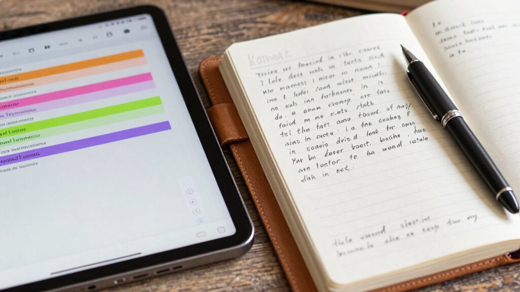 digital vs paper journaling