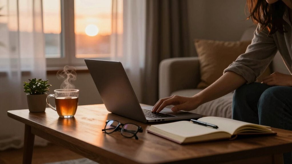 end work with mindful routines