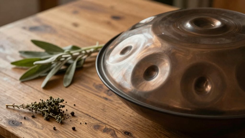 grounding through handpan sounds