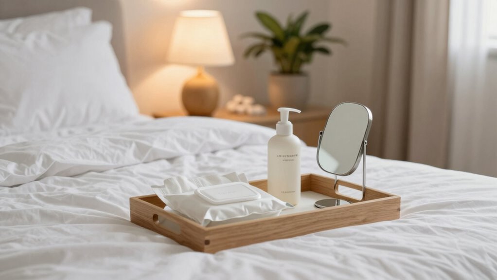 nighttime bedroom cleaning routine