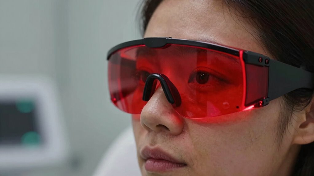 protect eyes during light therapy