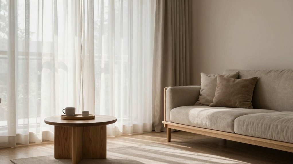 soothing lighting and textures